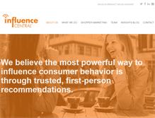 Tablet Screenshot of influence-central.com